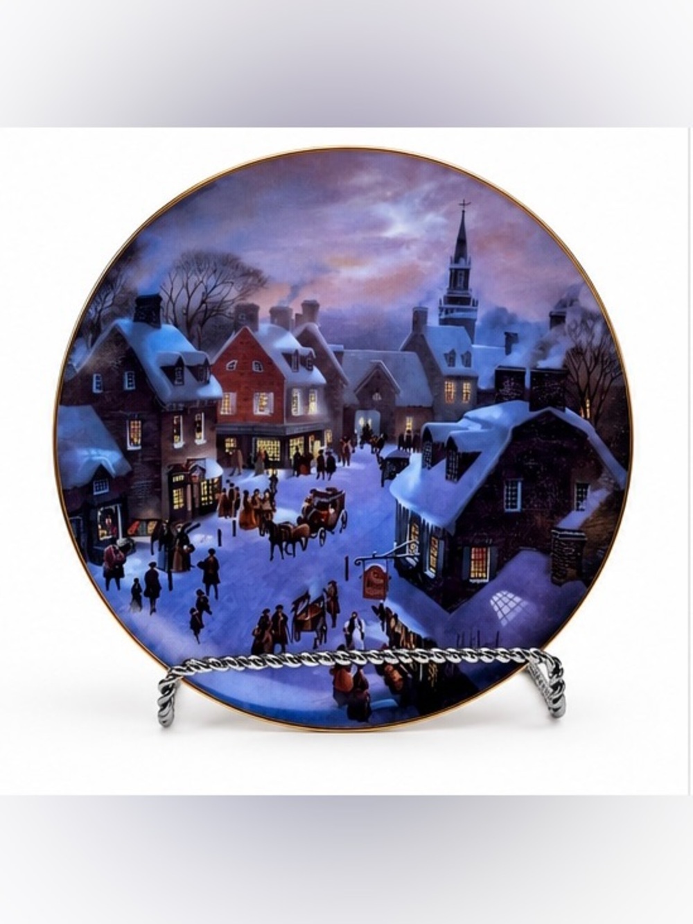 Lloyd Garrison The Toy Store Christmas Collector Plate 1990 W.S. George Scenes